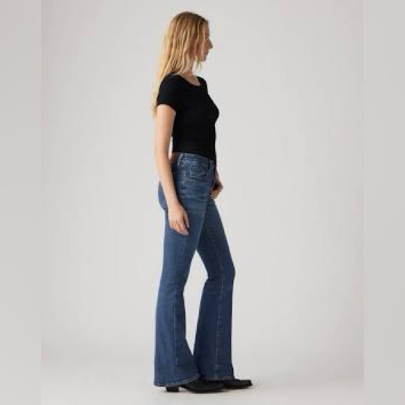 NWT Refuge Austin Super Stretch Dark Blue Flare Denim Wide Leg High Rise Jeans - Picture 1 of 12